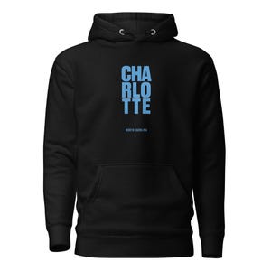 Charlotte Font Hoodie Carolina Blue