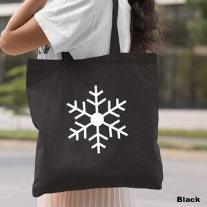 Snowflake Tote Bag, Gift For Christmas, Christmas Gift Bag, Winter Tote Bag, Snowflake, Christmas Gift, Canvas Tote Bag, Xmas Snowflake Bag