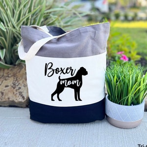 Boxer Mom Tote Bag, Dog Mom Gift, Reusable Bag, Boxer Gift, Canvas Tote Bag, Boxer Dog Mom, Dog Lover, Mothers Day Gift, Gift For Boxer Mom