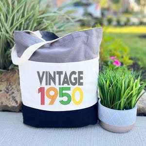 75th Birthday Gift, 75th Birthday Gift For Women, Birthday Present for 75th, Birthday Party Gift, Party Favor Bags, Tote Bag Canvas
