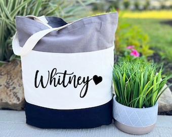 Personalized Tote Bag, Bachelorette Gift, Bridal Shower, Bridal Party Bag, Wedding Tote Bag, Bridesmaid Gifts, Personalized Canvas Bag