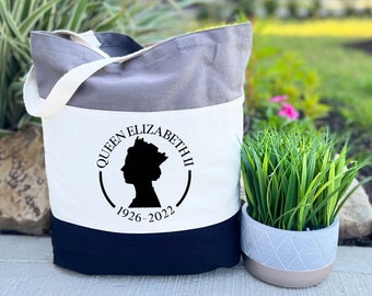 Queen Mourning, Queen Elizabeth II, Queen Elizabeth 1926-2022, Queen Elizabeth Tote Bag, Queen Elizabeth Death, Queen of England