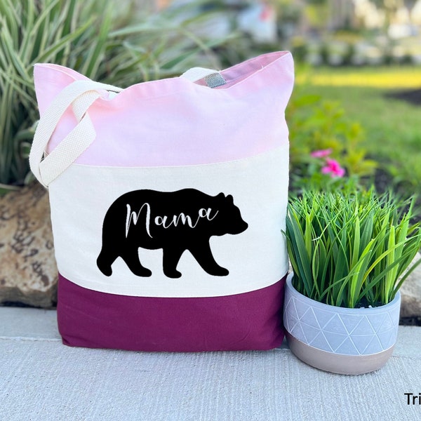 Mama Bear Tote Bag, Mama Gifts, Mom Tote Bag, Gift For Mama, Mothers Day Gift, Mom Bag, Baby Shower Gift, Gift For Mom, Mama Bear