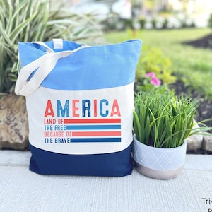 4th of July Bag, America Bag, Fourth of July Tote Bag, America Tote Bag, USA Tote Bag, American Flag Totes,  Independence Day Gifts
