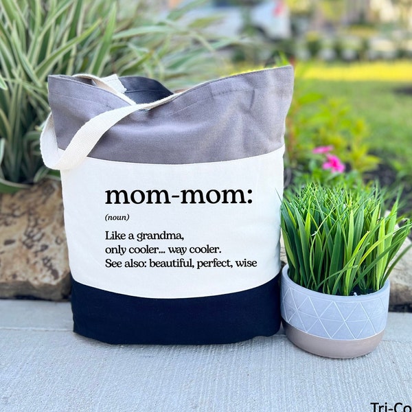 Mom Mom Tote Bag, Mom Mom Gifts, Funny Mom Mom Gift, Baby Reveal Gift, New Mom Mom Present