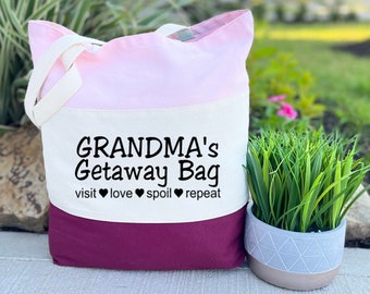 Grandma Getaway Bag, Grandma Gifts, Grandma To Be Gift, Mothers Gift, Grandma's Getaway Bag, Getaway Bag, Grandma Birthday Gift, Mom Bag