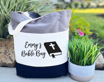 Bible Tote Bag, Personalized Christian Tote Bag, Grateful Tote Bag, Bible Verse Canvas Tote Bag, Christian Gifts, Christian Gifts For Women