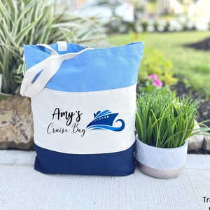 Personalized Cruise Ship Bag, Personalized Cruise Vacation Tote, Custom Bag, Gift For Mom, Christmas Gift Cruising Carry On Boat Trip Gift
