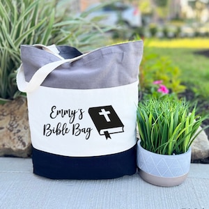 Bible Tote Bag, Personalized Christian Tote Bag, Grateful Tote Bag, Bible Verse Canvas Tote Bag, Christian Gifts, Christian Gifts For Women
