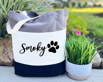 Personalized Dog Tote Bag, Custom Dog Mom Gift, Dog Toys Tote Bag, Pet Gift, Custom Pet Bag, Dog Mom Bag, Gift For Dog Mom, Dog Lover Bag