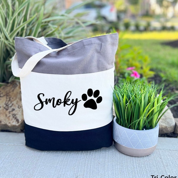 Personalized Dog Tote Bag, Custom Dog Mom Gift, Dog Toys Tote Bag, Pet Gift, Custom Pet Bag, Dog Mom Bag, Gift For Dog Mom, Dog Lover Bag