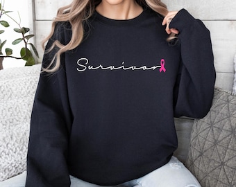 Breast Cancer Survivor Sweatshirt, Gift For Cancer Survivor, Survivor Sweater