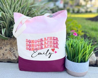 Personalized Sonographer Gift, Sonographer Tote Bag, Ultrasound Appreciation Gift, Student Graduation Gift