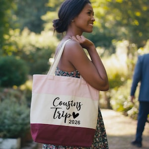Cousins Vacation Gift, Cousins Trip 2026, Vacation Bag, Cousins Trip Bag, Matching Cousin Vacation Tote, Travel Cousin, Gift For Cousin, Bag zdjęcie 4