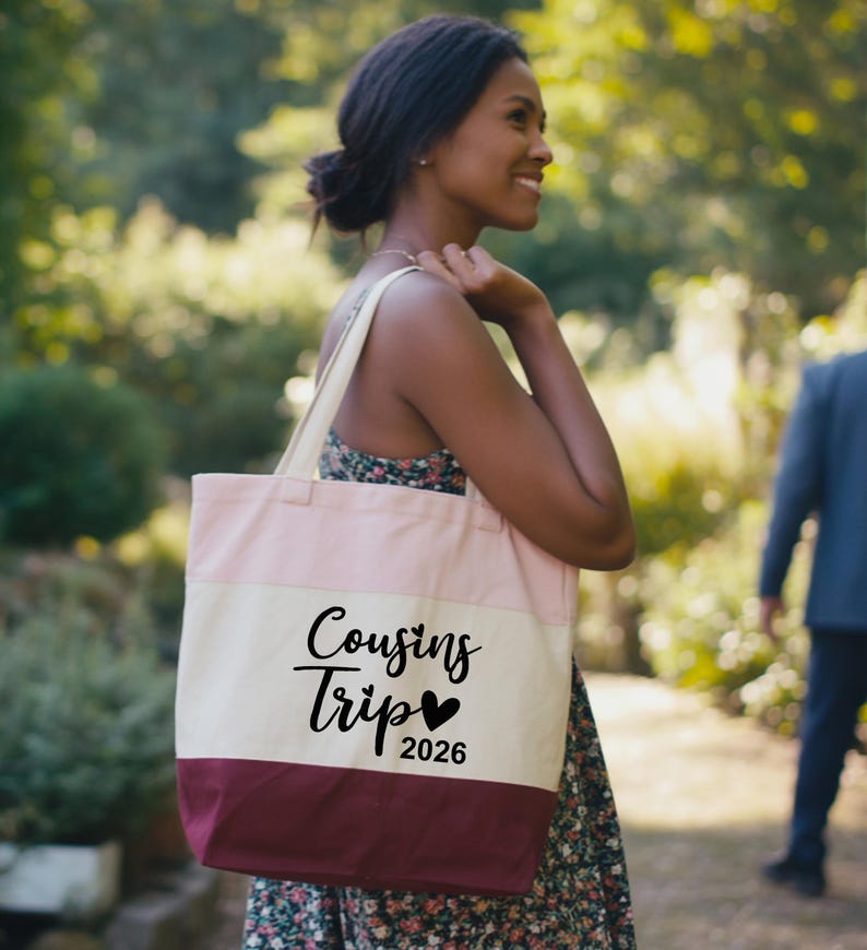 Cousins Vacation Gift, Cousins Trip 2026, Vacation Bag, Cousins Trip Bag, Matching Cousin Vacation Tote, Travel Cousin, Gift For Cousin, Bag zdjęcie 4