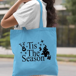 Tis The Season Christmas Tote Bag, Christmas Bag, Employee Christmas Gift, Canvas Tote Bag, Bag For Presents, Christmas Gift Bag image 9