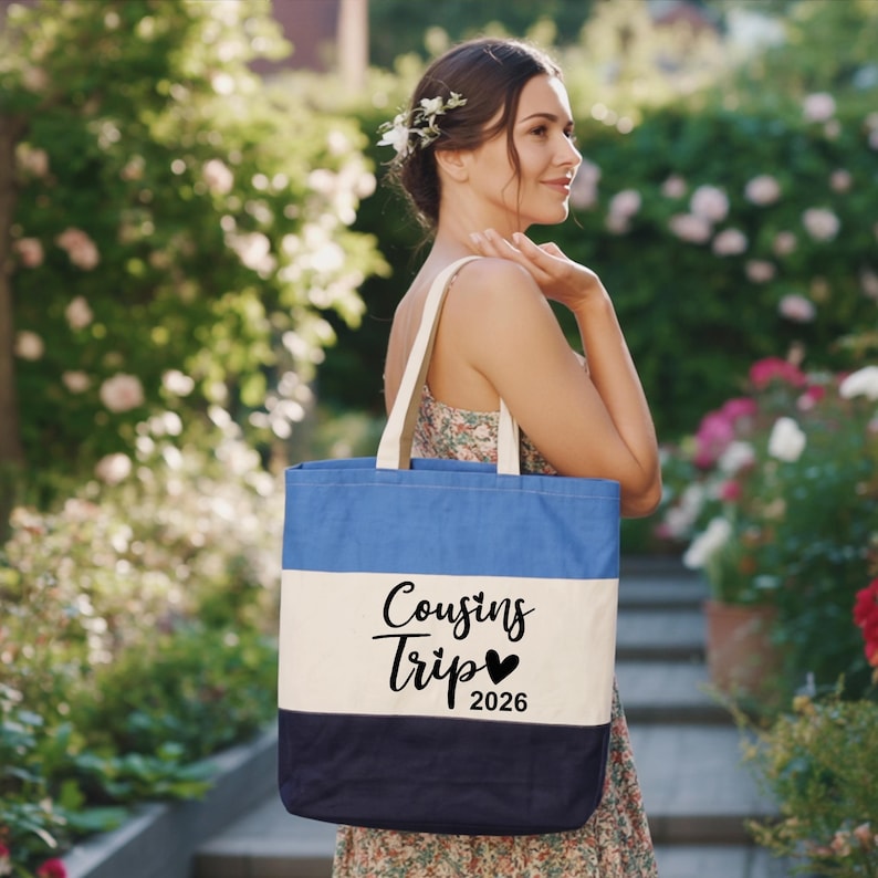Cousins Vacation Gift, Cousins Trip 2026, Vacation Bag, Cousins Trip Bag, Matching Cousin Vacation Tote, Travel Cousin, Gift For Cousin, Bag zdjęcie 5