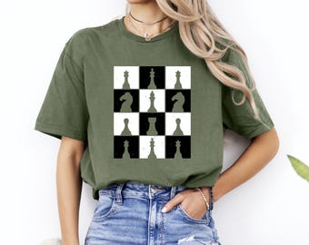 Chess Player Shirt, Chess Pieces Printing Shirt, Gift for Chess Lover, Chess Tournament Gift Shirt