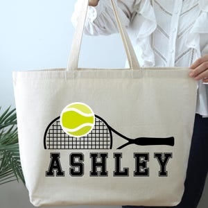 Personalized Tennis Tote, Gifts for Tennis Lovers, Paddle Tennis Bag, Tennis Gifts, Tennis Coach Gift