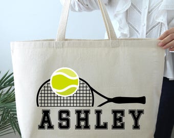 Personalized Tennis Tote, Gifts for Tennis Lovers, Paddle Tennis Bag, Tennis Gifts, Tennis Coach Gift