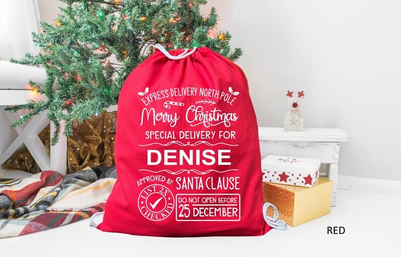 Custom Santa Sack, Santa Delivery Sack, Christmas Gift Bag, Presents Bag, Christmas Gift Bag for Kids, Santa Claus Bag, Gift For Christmas