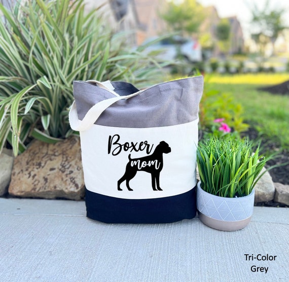 Boxer Mom Tote Bag, Dog Mom Gift, Reusable Bag, Boxer Gift, Canvas Tote Bag, Boxer Dog Mom, Dog Lover, Mothers Day Gift, Gift For Boxer Mom