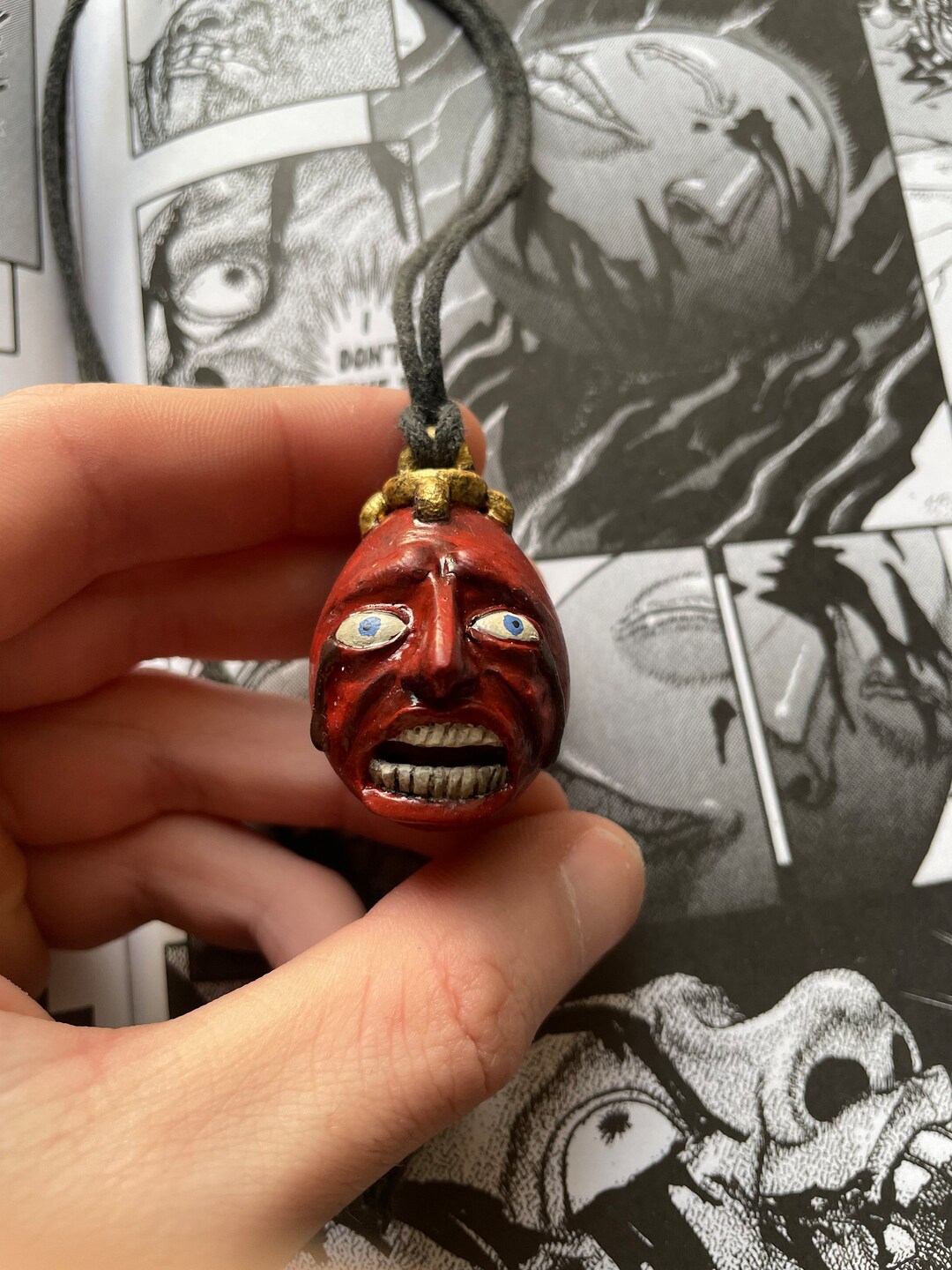 Berserk Egg of the King Behelit Polymer Clay Necklace With Stand Etsy