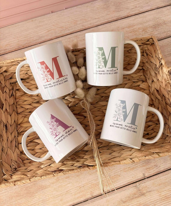 Mug maîtresse, cadeau enseignant, cadeau nounou, cadeau ATSEM, cadeau AESH, cadeau maître