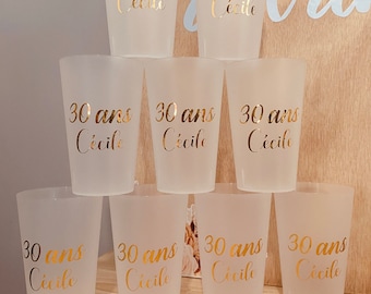 Personalized cups, eco-friendly cups, christening favors, wedding favors, birthday favors