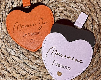 Miroir de poche personnalisable , cadeau personnalisé, cadeau mamie, cadeau mariage, cadeau témoins, cadeau collègues, cadeau anniversaire