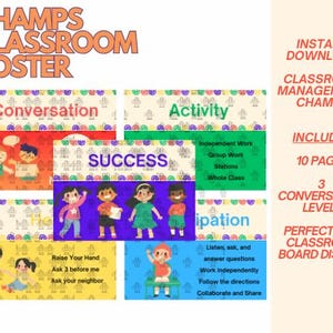CHAMPS Poster Classroom | Teacher CHAMP Expectations | Classroom Management CHAMPS Poster | Teacher&#39;s Resources Champs Pdf