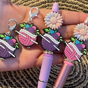 Crochet Badge Reel Charm, Badge Reel Charm, Crochet Charm, Badge Buddy Charm,Lanyard , Badge Reel, Stocking Stuffer, Zipper Charm