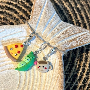 Cute Badge Reel Charm, Badge Reel Charm, Cute Charms, Badge Buddy Charm,Lanyard , Badge Reel, Nurse Accessories, Zipper Charm, Pizza Charm
