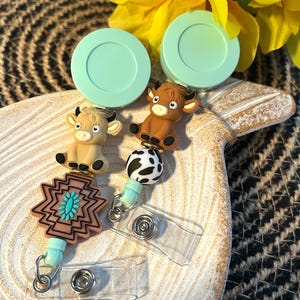 Country Girl Badge Reel, Western, Cowboy, Cowgirl, Retractable Badge Holder, ID Badge Holder, Badge Reel Clip, Badge Reel Holder