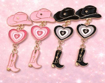 Country Girl, Cowboy Hat Earrings, Cowgirl, Earrings, Western Country, Cowboy, Country Concert, Cowboy Boots, Western Wear, Earrings