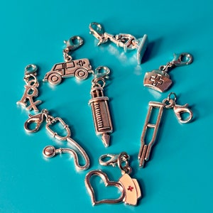 Medical Field Badge Reel Charm, Badge Reel Charm, Christmas Charm, Badge Buddy Charm,Lanyard , Badge Reel, Nurse Accessories, Zipper Charm