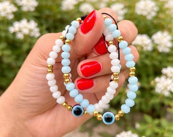 Evil Eye, Mal de Ojo, Evil Eye Bracelet, Bracelets for Women, Blue Evil Eye, Minimalist,Best Friend Gifts,Gift for Her, Friendship Bracelet,