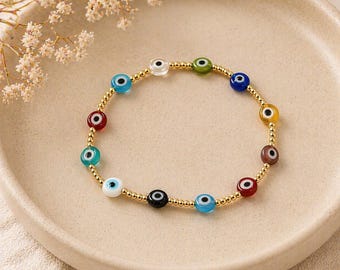 Evil Eye, Mal de Ojo, Evil Eye Bracelet, Bracelets for Women, Blue Evil Eye, Minimalist,Best Friend Gifts,Gift for Her, Friendship Bracelet,