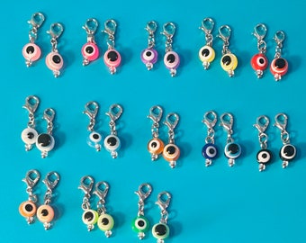 Evil Eye, Charms, Evil Eye Charm, Mal de Ojo, Protection Charm, Badge Reel Charm, Hamsa, Zipper Charm, Dog Charm, Zipper Charm