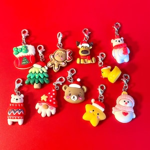 Christmas Badge Reel Charm, Badge Reel Charm, Christmas Charm, Badge Buddy Charm,Lanyard , Badge Reel, Stocking Stuffer, Zipper Charm