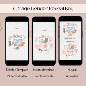 Anuncio digital de género de niño, video de revelación de género de niño, ideas únicas para revelar el género, anuncio de embarazo