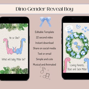 Es una revelación de género de niño, idea única de revelación de género, niño de anuncio de género digital, video de revelación de género, niño de anuncio de embarazo