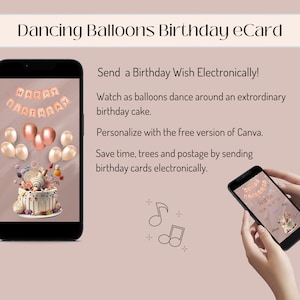 Video de tarjeta de cumpleaños para celular, plantilla de tarjeta de cumpleaños personalizada en Canva, tarjeta de felicitación digital animada personalizada