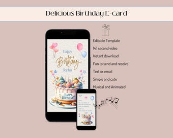 Video biglietto di auguri di compleanno: Torta musicale (download digitale)