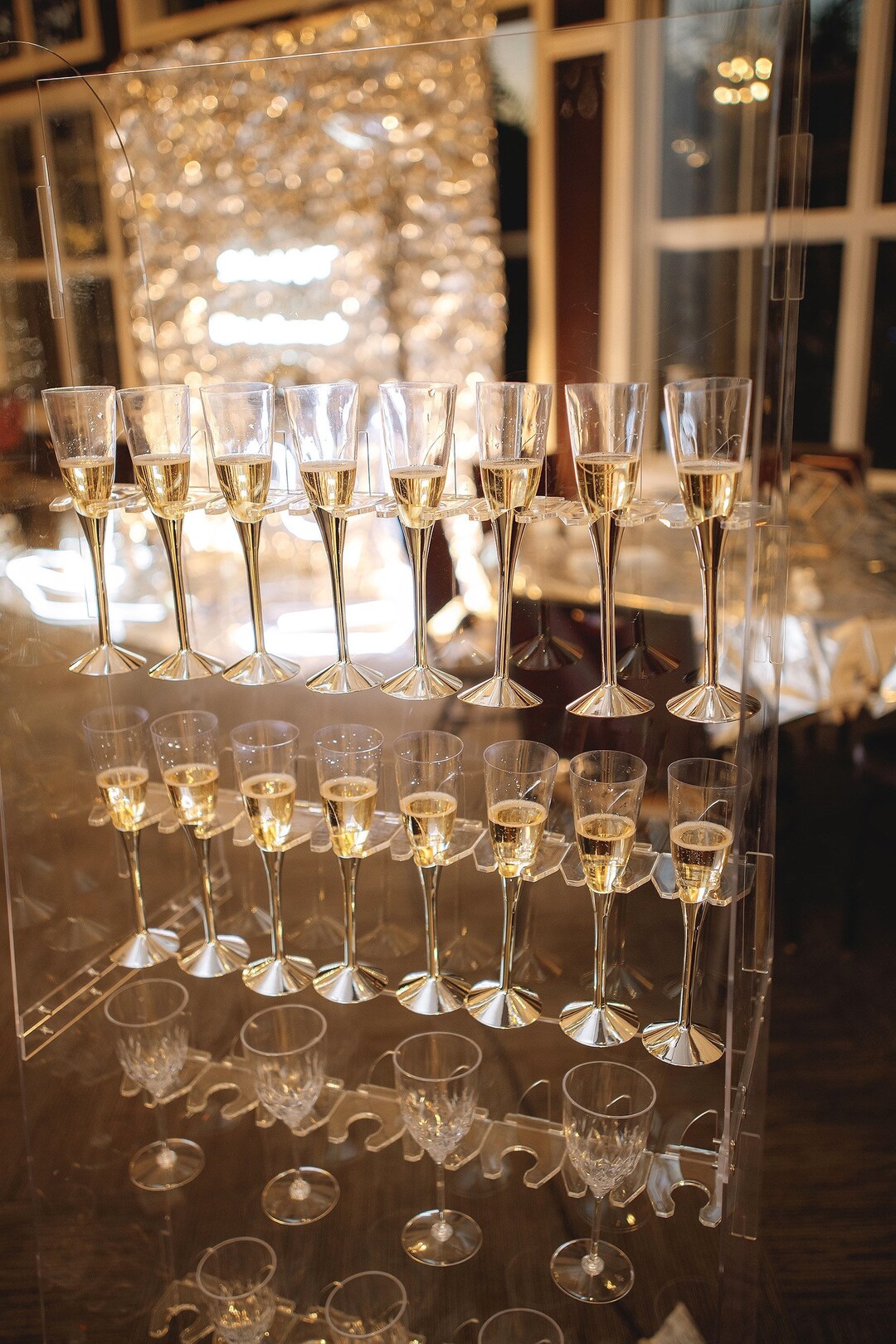 5tier Acrylic Champagne Wall Backdrop Party Decorations Stand Etsy