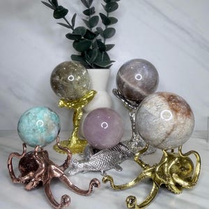 Kugelständer aus Metall | Du Wählest | Fee, Koi Fisch, Oktopus | Gold, Silber, Rosegold
