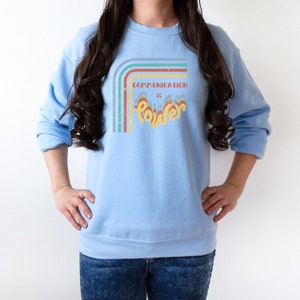 Communicatie is POWER, Logopedisch sweatshirt, Logopedist, Eenvoudig kunstwerk, Ergotherapie sweatshirt