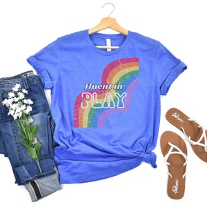 Vloeiend in het spel, Logopedisch shirt, Logopedist, Eenvoudige illustratie, Ergotherapie shirt