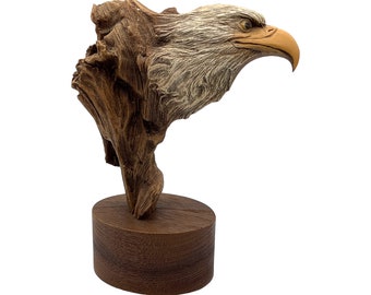 Rick Cain Wood Flight Eagle Sculpture - 1239 of 2000