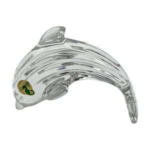 Waterford Crystal -Dolphin Paperweight Figurine - 4&quot;
